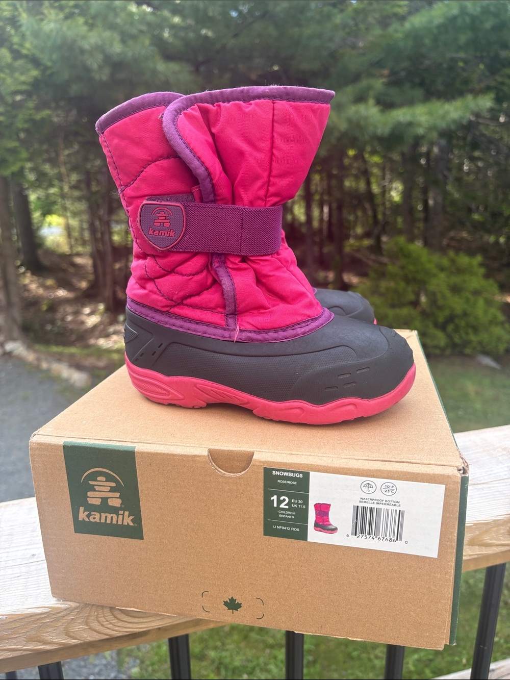 Kamik Kids Hot Pink and Magenta Winter Boot